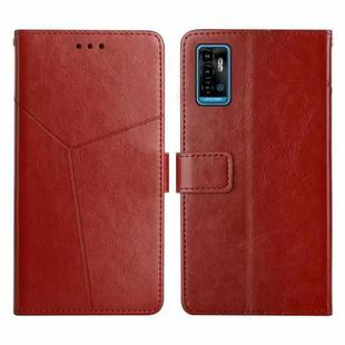 For ZTE Blade A51 Y Stitching Horizontal Flip Leather Phone Case(Brown)
