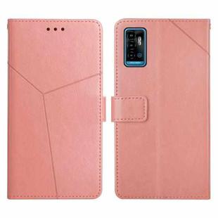 For ZTE Blade A51 Y Stitching Horizontal Flip Leather Phone Case(Rose Gold)