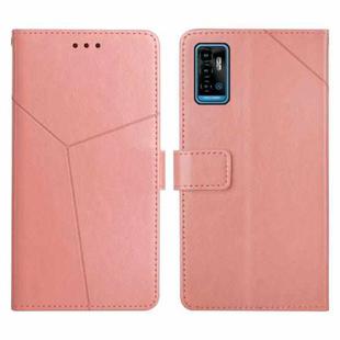 For ZTE Blade A71 Y Stitching Horizontal Flip Leather Phone Case(Rose Gold)