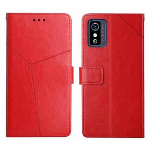 For ZTE Blade L9 Y Stitching Horizontal Flip Leather Phone Case(Red)