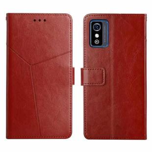 For ZTE Blade L9 Y Stitching Horizontal Flip Leather Phone Case(Brown)