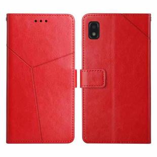 For ZTE Blade L210 Y Stitching Horizontal Flip Leather Phone Case(Red)