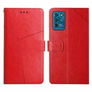 For ZTE Blade V30 Vita Y Stitching Horizontal Flip Leather Phone Case(Red)