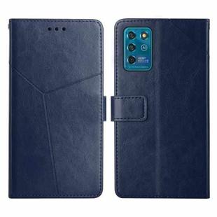 For ZTE Blade V30 Vita Y Stitching Horizontal Flip Leather Phone Case(Blue)