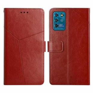 For ZTE Blade V30 Vita Y Stitching Horizontal Flip Leather Phone Case(Brown)