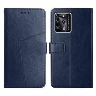 For ZTE Blade V30 Y Stitching Horizontal Flip Leather Phone Case(Blue)