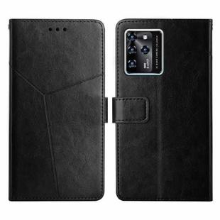 For ZTE Blade V30 Y Stitching Horizontal Flip Leather Phone Case(Black)