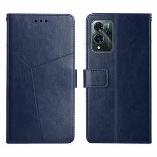 For ZTE Blade V40 Pro Y Stitching Horizontal Flip Leather Phone Case(Blue)