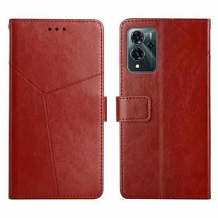 For ZTE Blade V40 Pro Y Stitching Horizontal Flip Leather Phone Case(Brown)