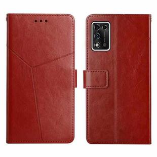 For ZTE Libero 5G II Y Stitching Horizontal Flip Leather Phone Case(Brown)