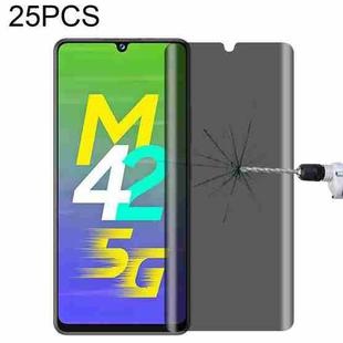 25 PCS Full Cover Anti-peeping Tempered Glass Film For Samsung Galaxy M42 5G