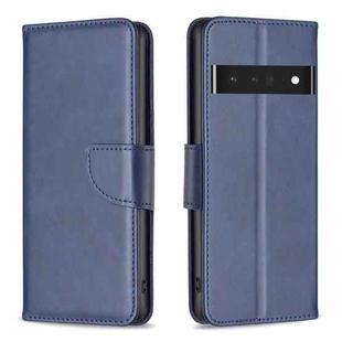 For Google Pixel 7 Pro 5G Lambskin Texture Leather Phone Case(Blue)