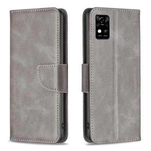 For ZTE Blade  A31 Lambskin Texture Leather Phone Case(Grey)