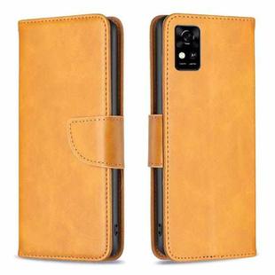 For ZTE Blade  A31 Lambskin Texture Leather Phone Case(Yellow)
