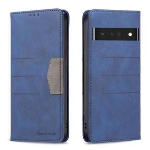 For Google Pixel 7 Pro 5G Magnetic Splicing Leather Phone Case(Blue)