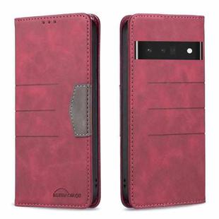 For Google Pixel 7 Pro 5G Magnetic Splicing Leather Phone Case(Red)