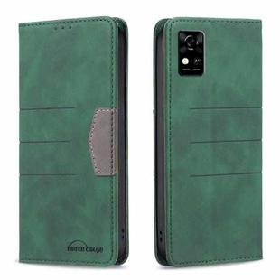 For ZTE Blade  A31 Magnetic Splicing Leather Phone Case(Green)