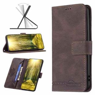 For Motorola Moto G71 5G Magnetic Clasp RFID Blocking Anti-Theft Leather Phone Case with Holder & Card Slots & Wallet(Brown)