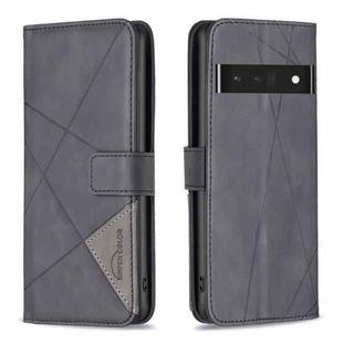For Google Pixel 7 Pro 5G BF05 Magnetic Buckle Rhombus Texture Leather Phone Case(Black)