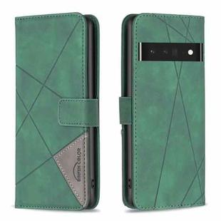 For Google Pixel 7 Pro 5G BF05 Magnetic Buckle Rhombus Texture Leather Phone Case(Green)