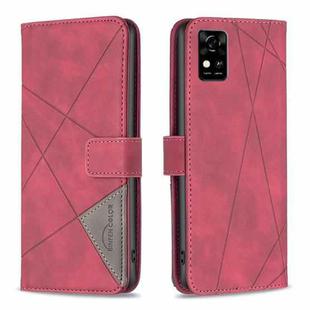 For ZTE Blade  A31 BF05 Magnetic Buckle Rhombus Texture Leather Phone Case(Red)