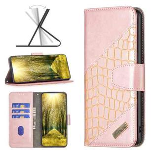 For Nokia G11 / G21 Matching Color Crocodile Texture PU Leather Phone Case(Rose Gold)