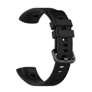 For Huawei Band 3 & 4 Pro Silicone Watch Band(Black)