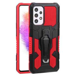 For Samsung Galaxy A73 5G Armor Warrior Shockproof PC + TPU Phone Case(Red)