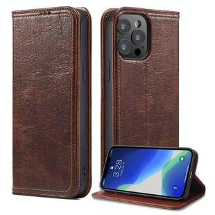 For iPhone 13 mini Vintage Bark Texture Wallet Leather Phone Case (Brown)