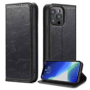 For iPhone 13 Pro Max Vintage Bark Texture Wallet Leather Phone Case (Black)