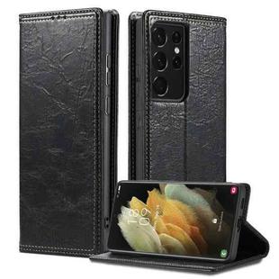 For Samsung Galaxy S21+ 5G Vintage Bark Texture Wallet Leather Phone Case(Black)