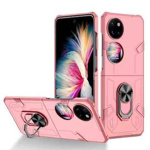 For Huawei P50 Pocket Matte UV Shockproof Phone Case(Pink)