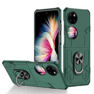 For Huawei P50 Pocket Matte UV Shockproof Phone Case(Dark Green)