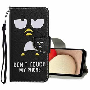 For Samsung Galaxy S21 FE 5G Colored Drawing Pattern Flip Leather Case(Penguin)