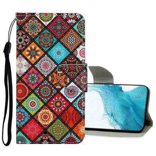 For Samsung Galaxy S22+ 5G Colored Drawing Pattern Flip Leather Case(Ethnic Style)