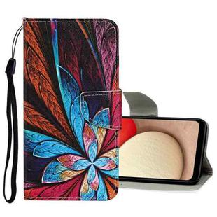 For Samsung Galaxy S22 Ultra 5G Colored Drawing Pattern Flip Leather Case(Colorful Flowers)