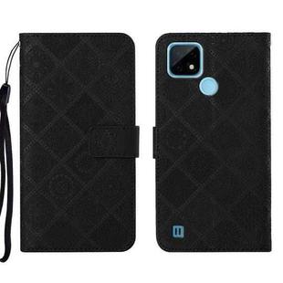 For OPPO Realme C20 / C21 Ethnic Style Embossed Pattern Leather Phone Case(Black)