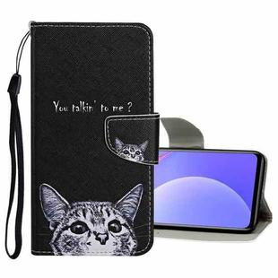 For Xiaomi Redmi Note 11 China Colored Drawing Pattern Flip Leather Case(Little Cat)