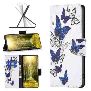 For Nokia G11 / G21 Colored Drawing Pattern Horizontal Flip Leather Phone Case(Blue Butterflies)