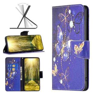 For Nokia G11 / G21 Colored Drawing Pattern Horizontal Flip Leather Phone Case(Purple Butterfly)