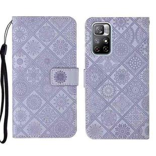 For Xiaomi Redmi Note 11 Pro Ethnic Style Embossed Pattern Leather Phone Case(Purple)