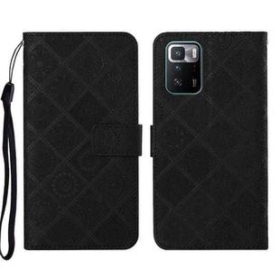 For Xiaomi Redmi Note 10 Pro 5G Ethnic Style Embossed Pattern Leather Phone Case(Black)