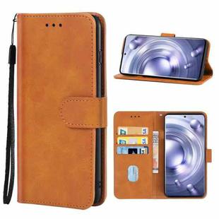 For vivo X80 Pro Leather Phone Case(Brown)