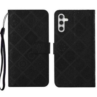 For Samsung Galaxy A13 5G Ethnic Style Embossed Pattern Leather Phone Case(Black)