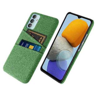 For Samsung Galaxy M23 5G Cloth Texture PC + Nylon Phone Case with Dual Card Slots(Green)