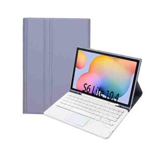 A610B-A Candy Color Bluetooth Keyboard Leather Case with Pen Slot & Touchpad For Samsung Galaxy Tab S6 Lite 10.4 inch SM-P610 / SM-P615(Purple)