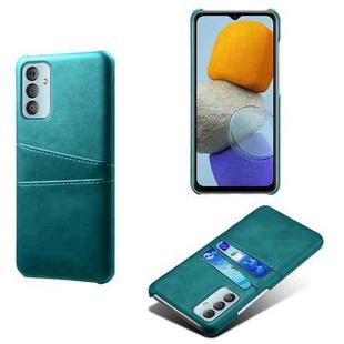 For Samsung Galaxy M23 5G Calf Texture PC + PU Leather Back Cover with Dual Card Slots(Green)