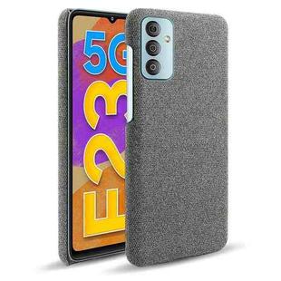 For Samsung Galaxy F23 5G Cloth Texture PC + Nylon Back Case(Grey)