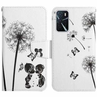 For OPPO A16 Painted Pattern Flip Leather Phone Case(Dandelion)