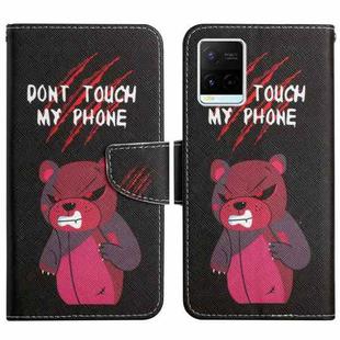 For vivo Y21 / Y21S / Y33S Painted Pattern Flip Leather Phone Case(Red Bear)